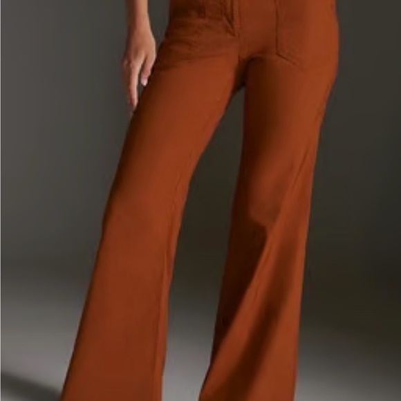 Maeve Naomi Flare Burnt Orange / Terracotta Pants Size 0 - Picture 3 of 7